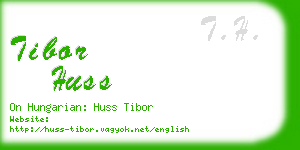 tibor huss business card